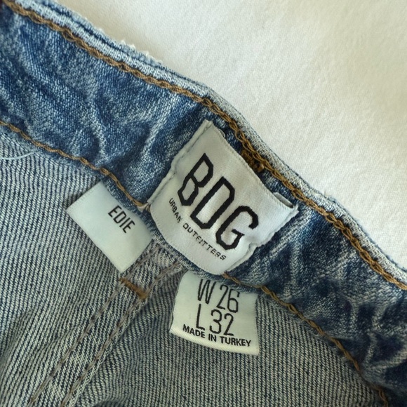 BDG Edie Raw Hem Blue Denim Jeans Size 26 - Picture 6 of 6